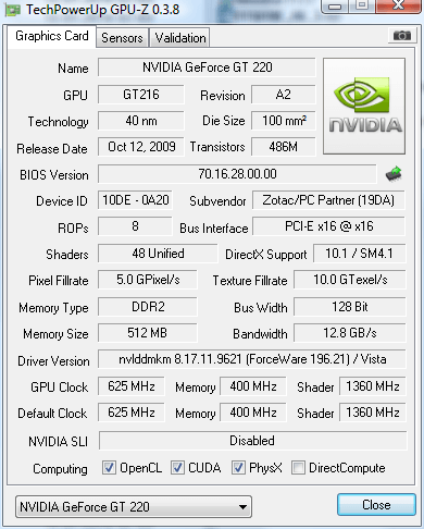 Nvidia Geforce Gt 220 Problems Vista