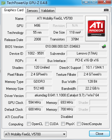 ati firepro v5700 drivers windows 7 lenovo