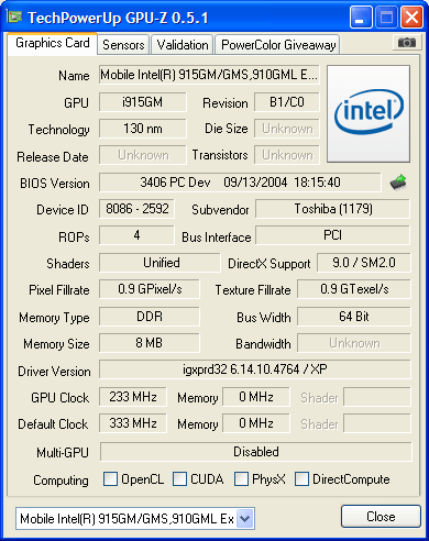 Mobile Intel R 915 Gms 910Gml Express Chipset Family Update