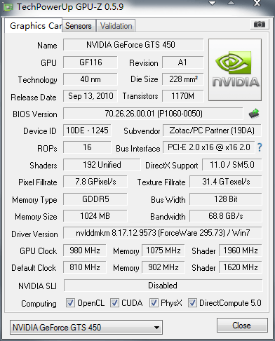 GeForce GTS450 GF106 Overclockers.ru