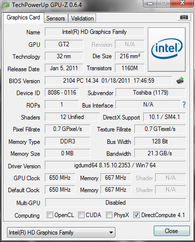 intel r hd 3000 graphics