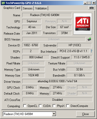 detecting AMD Radeon 6490m | guru3D Forums