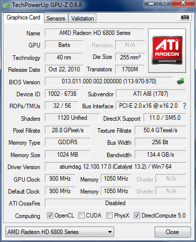 XFX Radeon HD 6870 detected like 6790 guru3D Forums