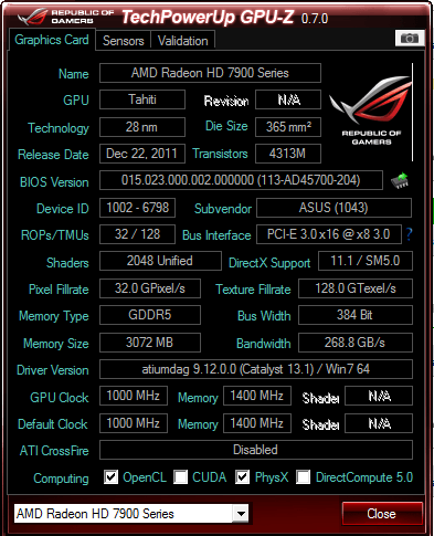 HD 7970 specs