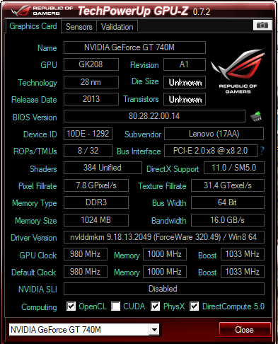 Nvidia GeForce GT 740M vs AMD Radeon HD 