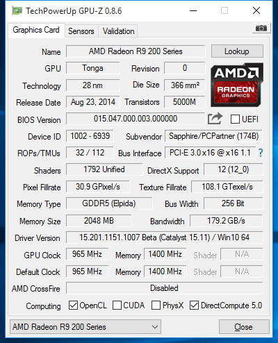  Sapphire R9 285 DUAL-X UEFI ve LEGACY Bios Düğmesi Bilgilendirme