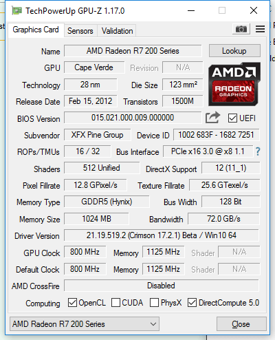 No AMD GPU detected