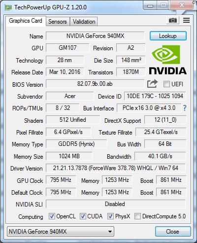 NVIDIA block memory in GPU?, 940MX 1GB? | TechPowerUp Forums